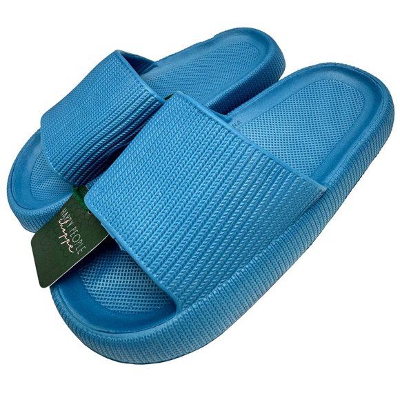 *BLACK* Pillow Slides Sandals Unisex - Picture 7 of 7